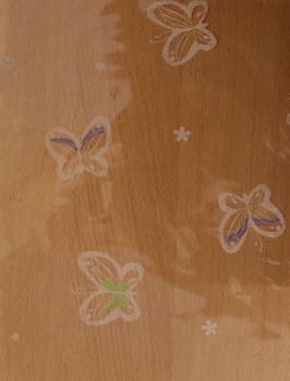 Klarsichtfolie/Dekofolie/Geschenkfolie Schmetterling 70cmx50m, 35my, Einzelstück